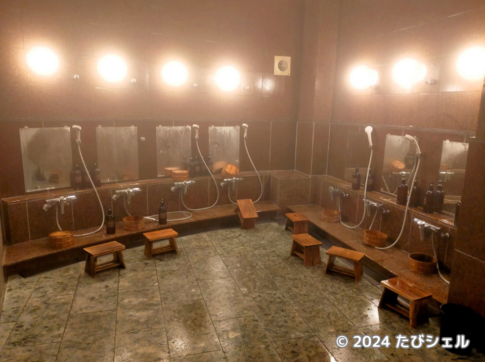 BUB RESORT Yatusgatakeの大浴場・洗い場